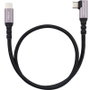 Nanocable Cable USB-C 3.2 Gen2 Acodado 100W 10Gbps 0.5m Negro